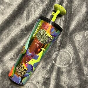 Starbucks 2024 Fall Halloween Pumpkins UFO Topper Venti Tumbler Glow In The Dark